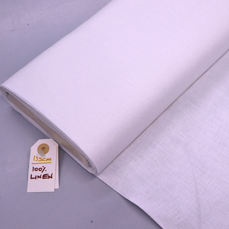 100% Linen - White